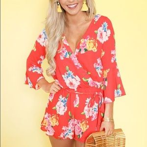Pink Lily romper